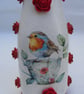 Handmade Robin flower vase,  - Image 9