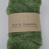 Carded Corriedale wool colour mix, Green