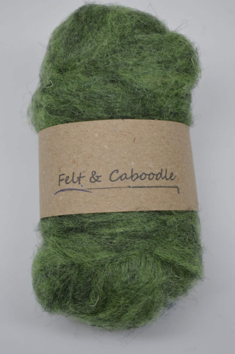 Carded Corriedale wool colour mix, Green