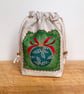 Double Sided Fabric Christmas Gift Bag – Bauble and Present Motif  - Image 4