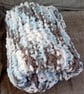 Cosy and Soft hand Knitted Large Blanket for Baby or Toddler in Blue,Grey&White