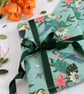 Gift Wrap single sheet with tag - Toucans, Parrots and Tropical Plants - Image 1
