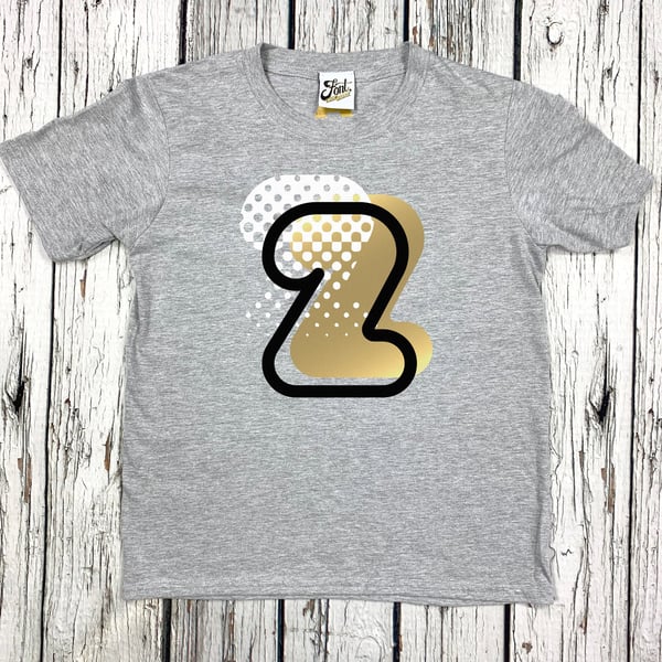 Second Birthday Kids T-shirt- two Shirt for Boys & Girls Tee- 2nd year toddler. 