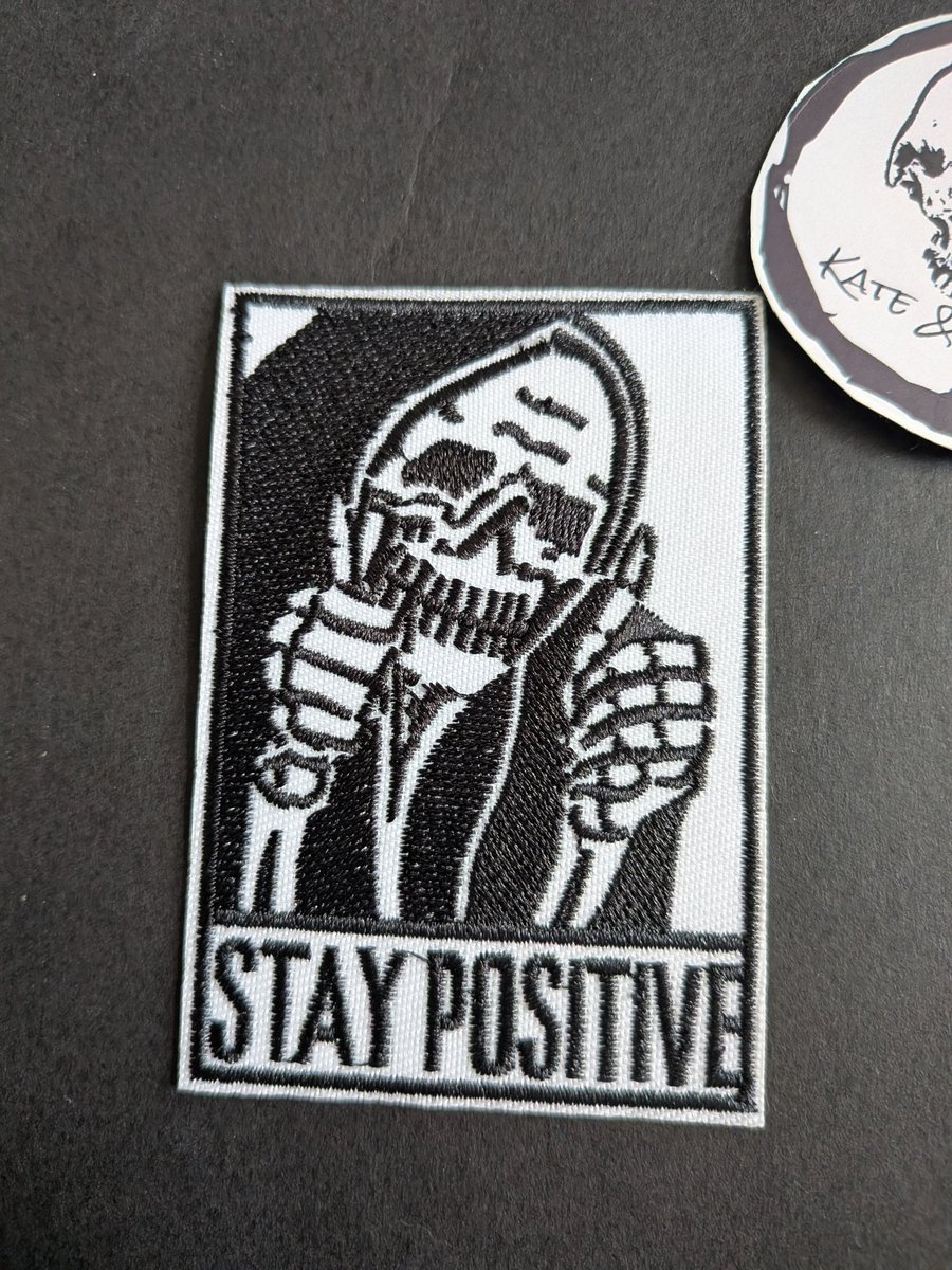 Skull Embroidered Iron-On Patch - 6x8.6cm