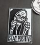 Skull Embroidered Iron-On Patch - 6x8.6cm