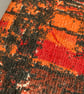 Handmade Autumn Colours A5 Journal with Orange and Red 1950's Vintage Fabric - Image 2