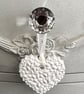 White Marbled Hanging Heart Aroma Stone - Fragrance Diffuser  - Image 4
