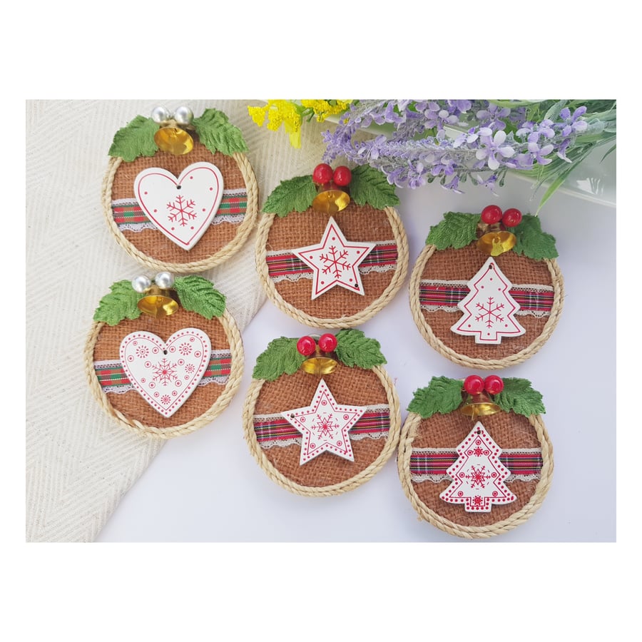 Christmas Fridge Magnets for Christmas Decorations, 9cm, 8mm thick
