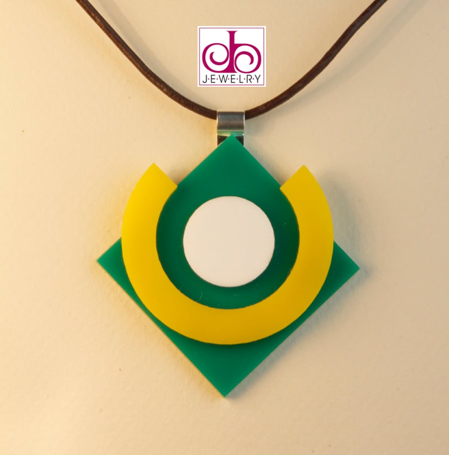 RETRO 1930's ACRYLIC NECKLACE - DESIGN 0001A