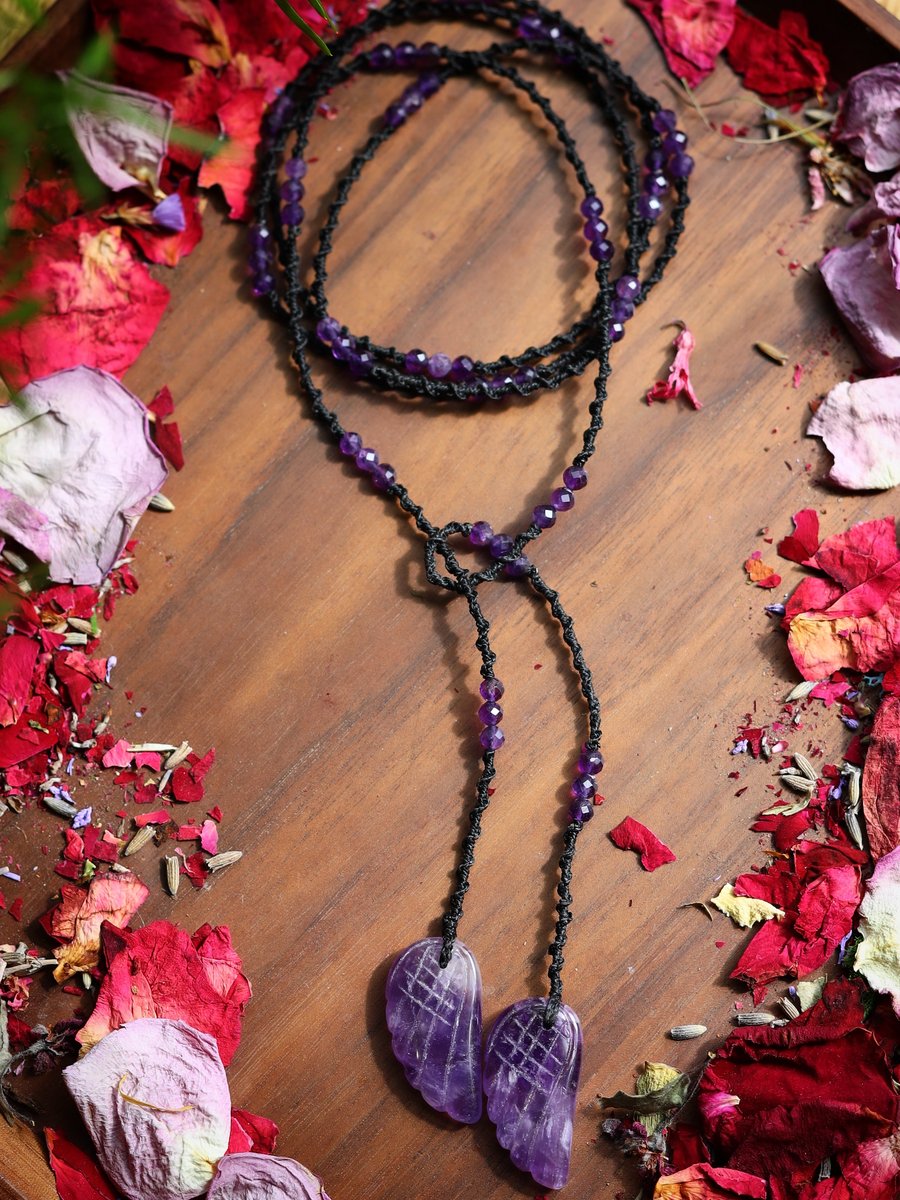 Amethyst Wings Wrap Spiritual Protection and Intuition