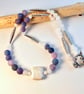 Frosted Blue Agate And White Jade Necklace - Handmade In Devon - Image 2