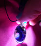 Blue John Fluorite, Silver-Plated Wire Wrapped Pendant - Image 6