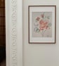 Pale Pink Vintage Rose Watercolour – Limited Edition A4 Print - Image 2