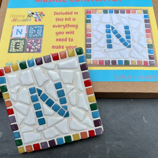 Personalised Mosaic Coaster Craft Kit - Rainbow