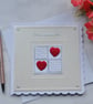 Wedding Card Congratulations Red Love Hearts Free Post 3D Luxury Handmade - Image 1