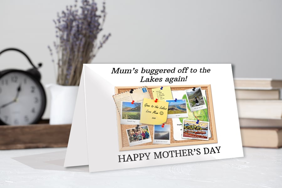 Lake District Mother's Day Card - For Adventurous Mums who Can't be Tamed!