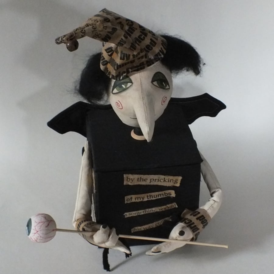 Sewing Box Witch Doll