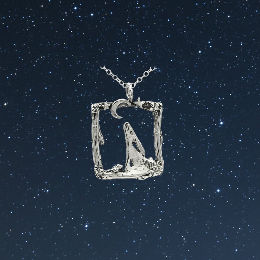 Moon Gazing Hare Necklace