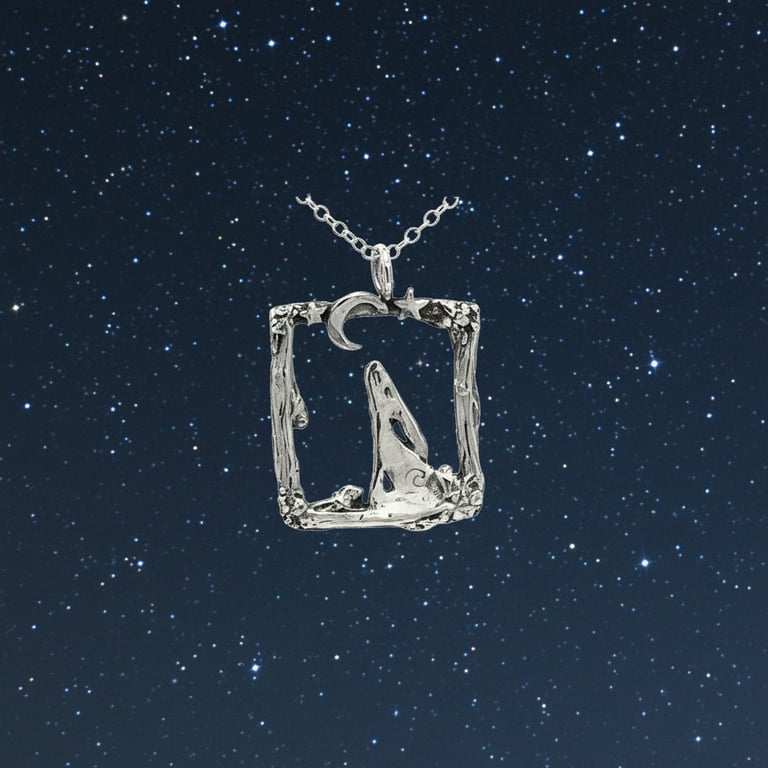 Moon Gazing Hare Necklace