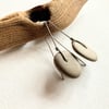Large Beach Pebble Contemporary Earrings 