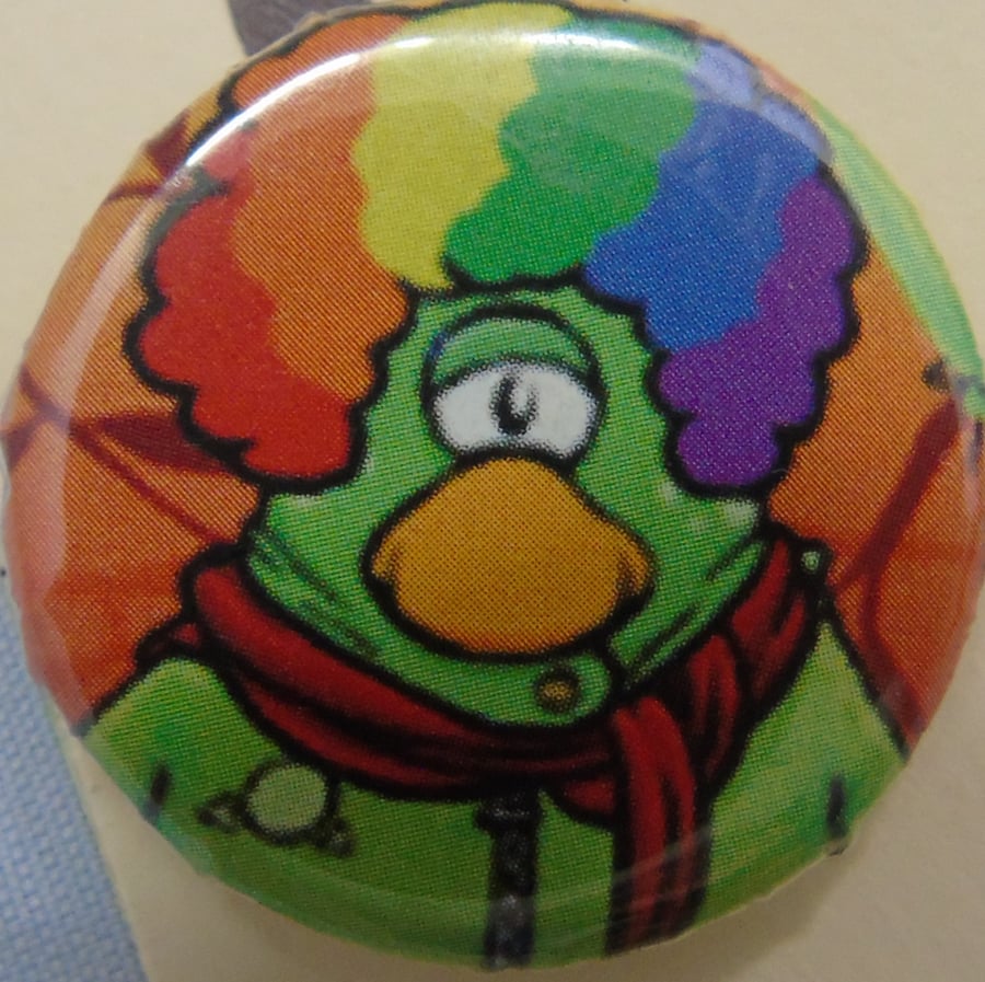 Comics Badge - Rainbow Penguin