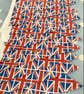 Union Jack red,white & blue cotton fabric bunting wedding,party flags