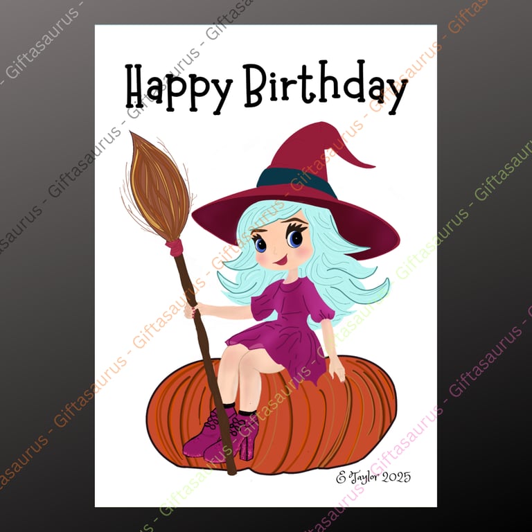 Personalised Birthday Card Plantable Seeded Wiccan Pagan Witch Witchy Gothic