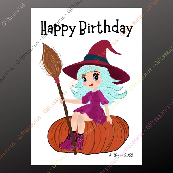 Personalised Birthday Card Plantable Seeded Wiccan Pagan Witch Witchy Gothic