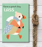 Greeting card - Sea Swimmer - funny puffin card illustration