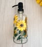 Soap or Lotion Bottle Hand Painted with Sunflowers  - Image 4