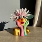 Pop Art SmallFace Vase – Hand-Painted Body Sculpture,