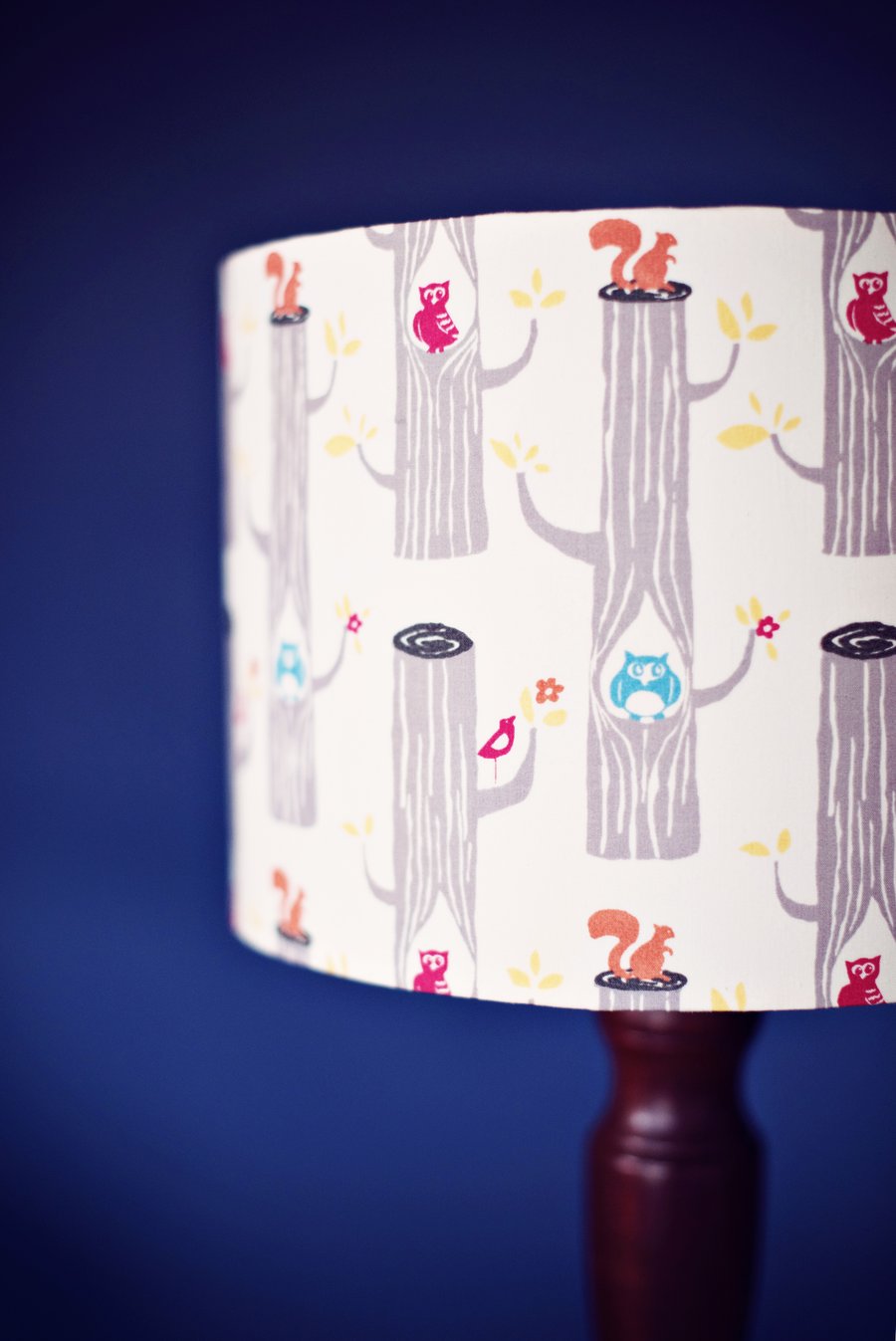 30 cm Woodland lampshade, nature lampshade, kids bedroom lamp