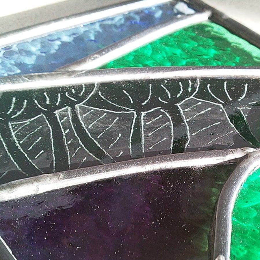 Teeny Tiny Trees, Stained Glass panel