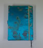 A5 Notebook Reusable Book Cover  - BLUE ORIENTAL BROCADE - Image 2