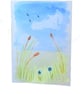 Summer field scene - Watercolour painting, greeting card, blank - Image 3