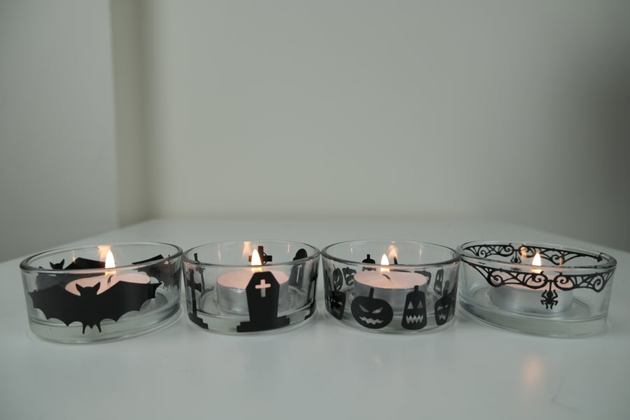Set of 4 Gothic Candle Holders