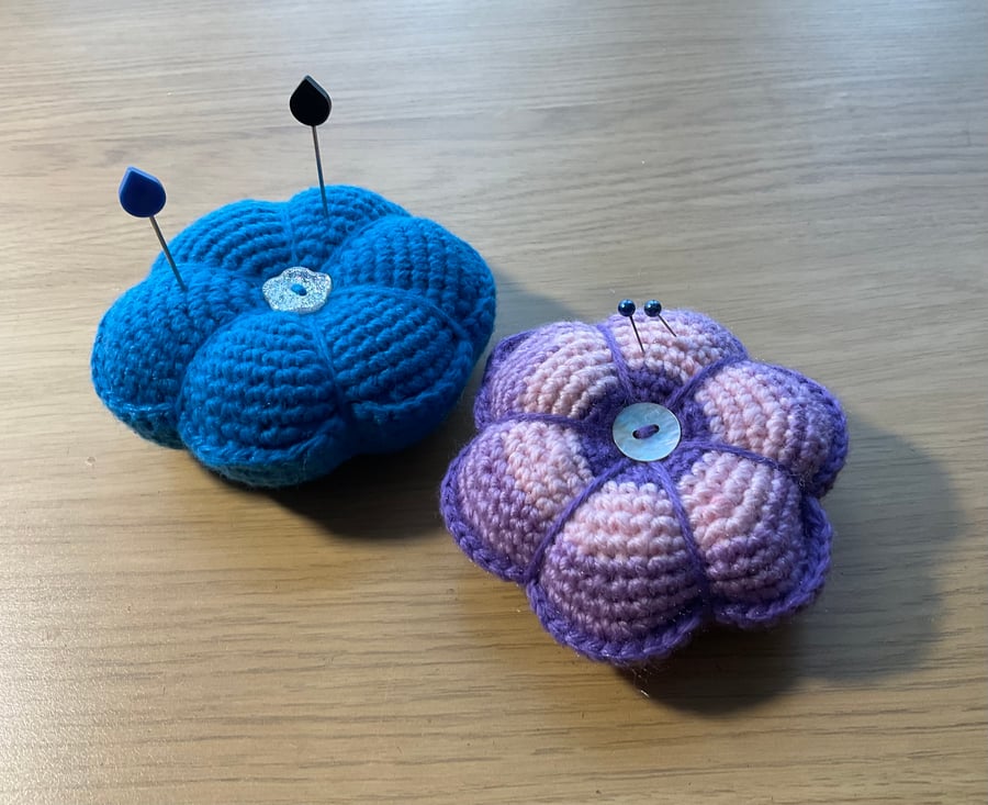 Pincushion. Handmade. Crocheted.