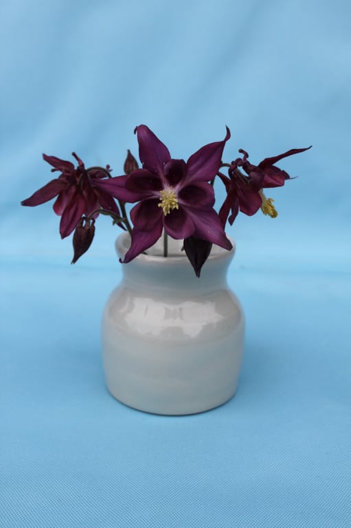Light dusty blue bud vase