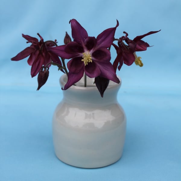 Light dusty blue bud vase
