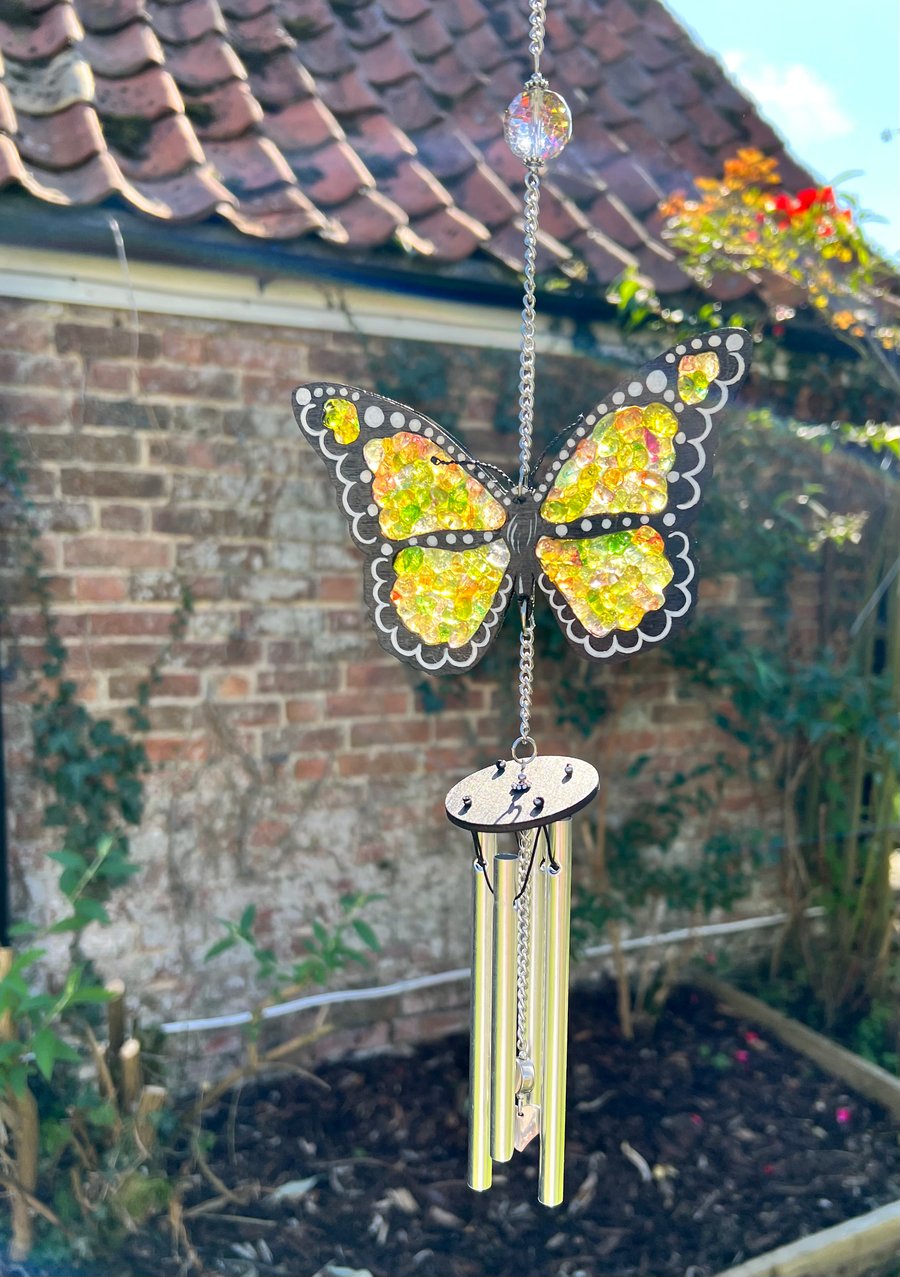 Butterfly suncatcher and wind chime 