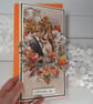 Handmade Autumn Wedding Card (131)Romantic Fall Wedding Congratulations.  - Image 5