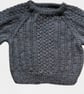 Hand Knitted Grey Cable Pattern Jumper To Fit Age 1 - 2 years - Image 3