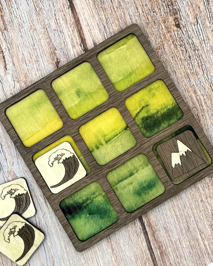 Wooden Tic Tac Toe - Mountain V Sea