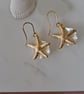 Seashell Beach Coastal Gold Plated Drop Earrings - Image 3