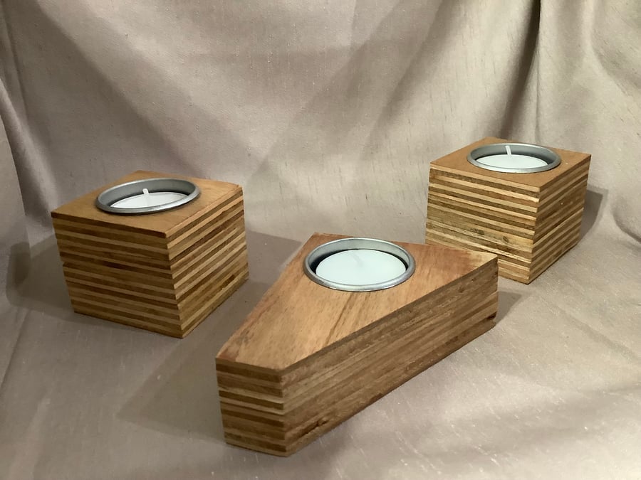 Handmade Wooden Tealight Holders