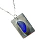 Seaglass Necklace Sterling Silver Jewellery Gift Rare Blue Handmade in Cornwall - Image 5