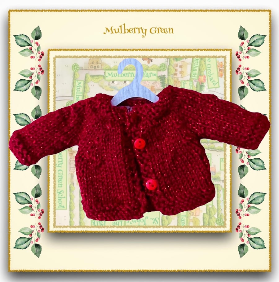 Reserved for Shani - Sparkly Red Cardigan 