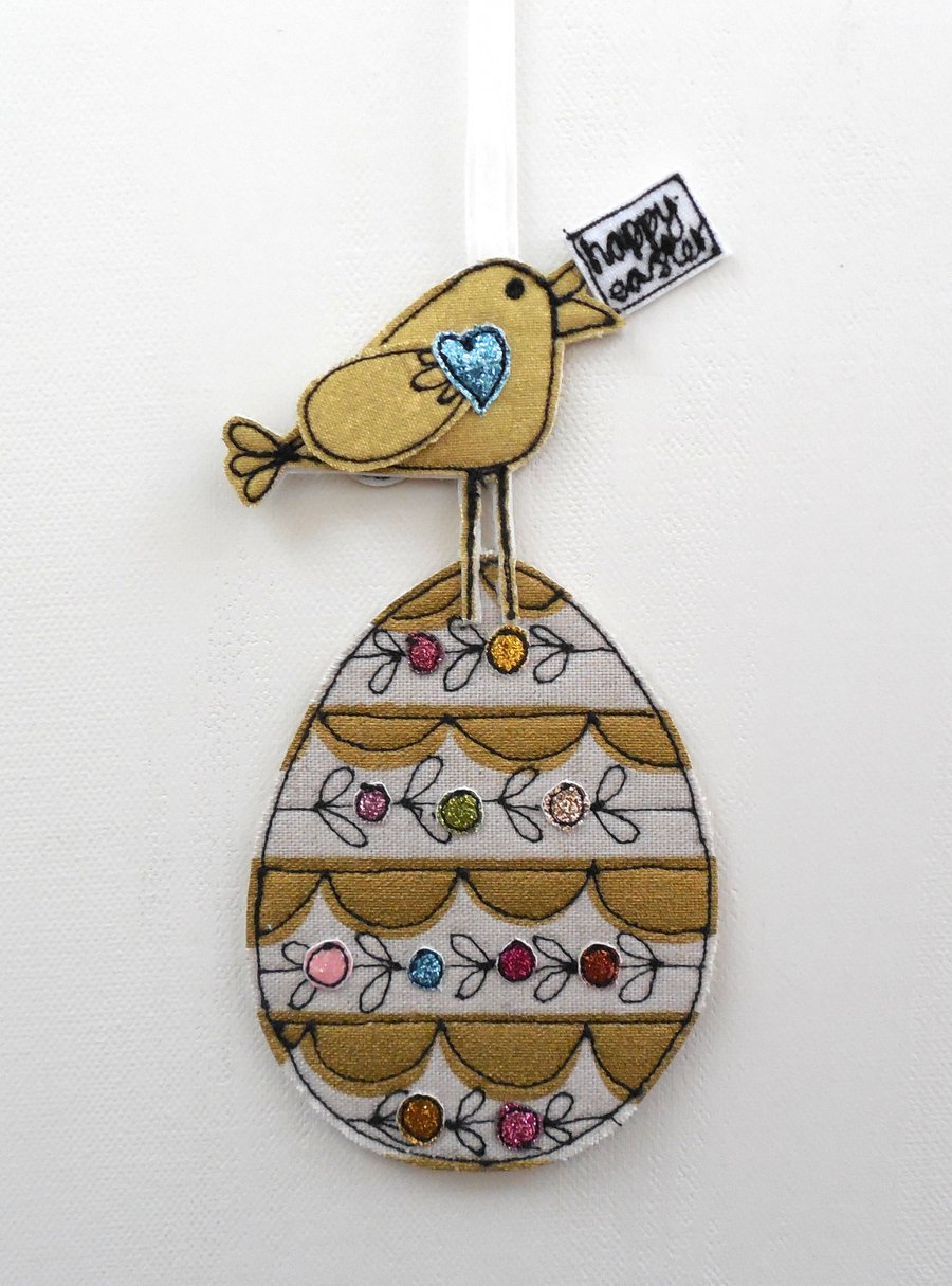 'I've laid an Egg 6' Fabric Decoration