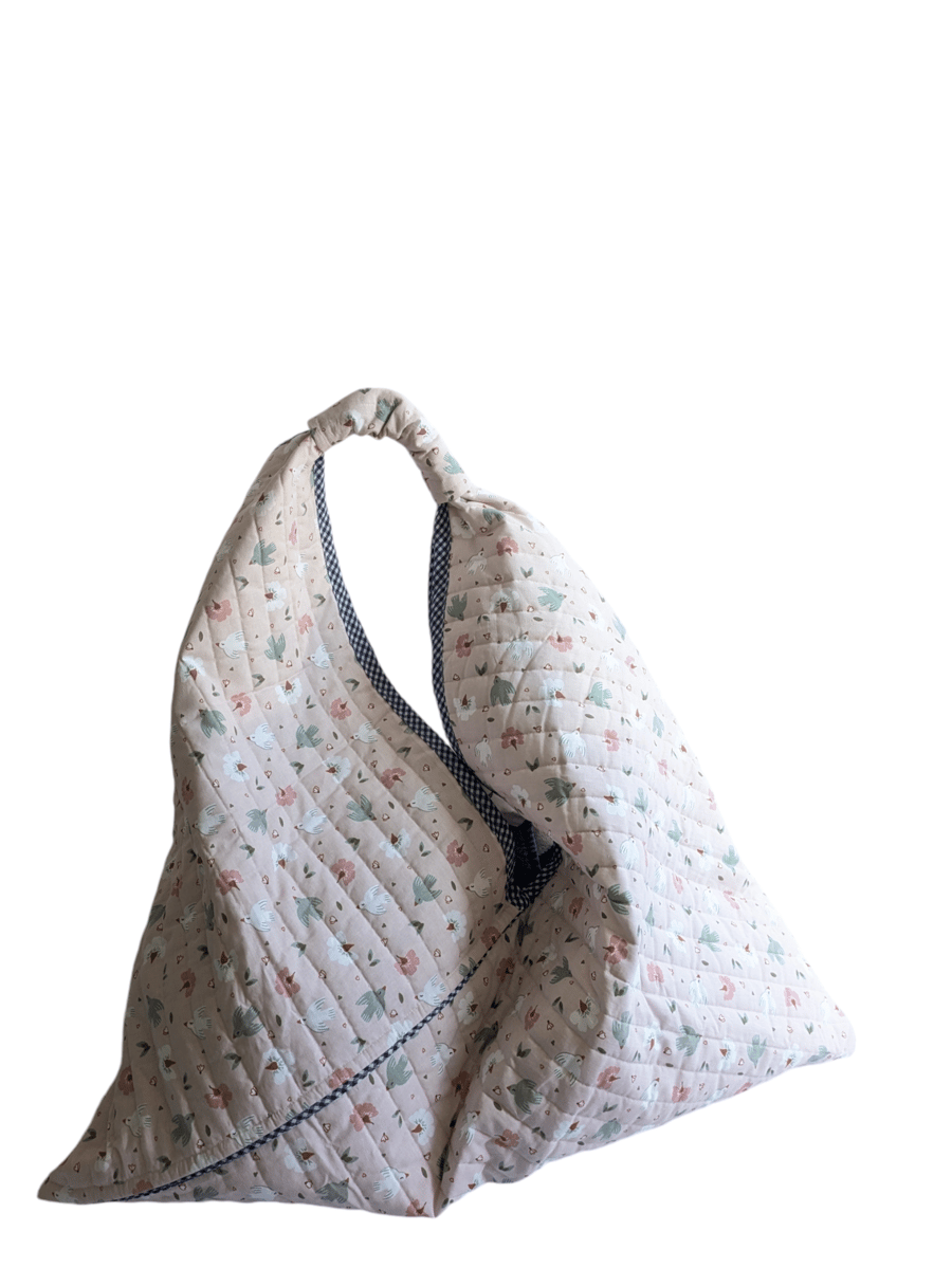 Large quilted reversible Origami bag 
