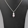 Blush Pink Pearl Drop Necklace - Light Pink Wedding Jewellery - Pink Bridesmaids